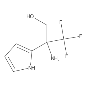 2-amino-3,3,3-trifluoro-2-(1H-pyrrol-2-yl)propan-1-ol结构式