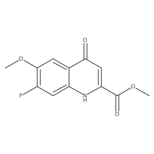 Methyl 7-fluoro-1,4-dihydro-6-methoxy-4-oxo-2-quinolinecarboxylate Structure