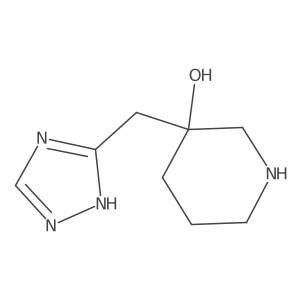 3-[(1h-1,2,4-Triazol-3-yl)methyl]piperidin-3-ol结构式