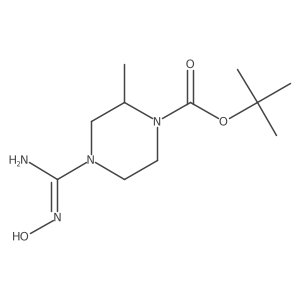 Tert-butyl 4-[(Z)-N'-hydroxycarbamimidoyl]-2-methylpiperazine-1-carboxylate Structure