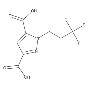 1-(3,3,3-Trifluoropropyl)-1H-pyrazole-3,5-dicarboxylic acid Structure