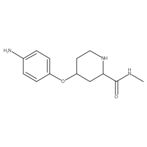 4-(4-Aminophenoxy)-N-methylpiperidine-2-carboxamide结构式