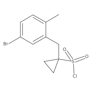 1-[(5-Bromo-2-methylphenyl)methyl]cyclopropane-1-sulfonyl chloride Structure
