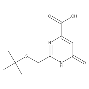 2-[(Tert-butylsulfanyl)methyl]-6-oxo-1,6-dihydropyrimidine-4-carboxylic acid Structure