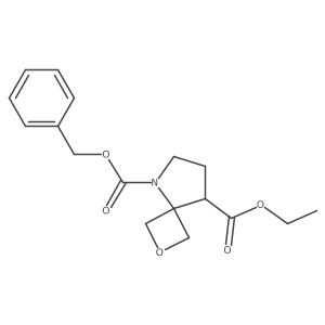 5-Benzyl 8-ethyl 2-oxa-5-azaspiro[3.4]octane-5,8-dicarboxylate结构式