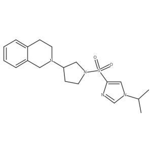 2-(1-((1-isopropyl-1H-imidazol-4-yl)sulfonyl)pyrrolidin-3-yl)-1,2,3,4-tetrahydroisoquinoline Structure