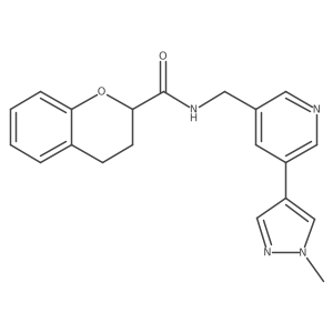 N-((5-(1-methyl-1H-pyrazol-4-yl)pyridin-3-yl)methyl)chroman-2-carboxamide Structure