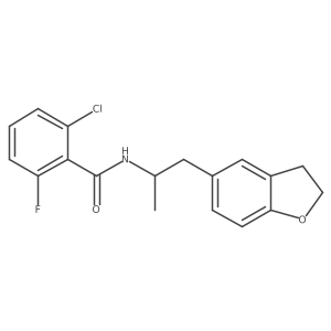 2-chloro-N-(1-(2,3-dihydrobenzofuran-5-yl)propan-2-yl)-6-fluorobenzamide结构式