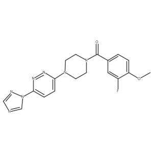 (4-(6-(1H-1,2,4-triazol-1-yl)pyridazin-3-yl)piperazin-1-yl)(3-fluoro-4-methoxyphenyl)methanone结构式