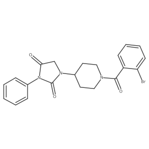 1-(1-(2-Bromobenzoyl)piperidin-4-yl)-3-phenylimidazolidine-2,4-dione Structure
