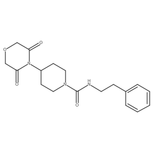 4-(3,5-dioxomorpholino)-N-phenethylpiperidine-1-carboxamide结构式