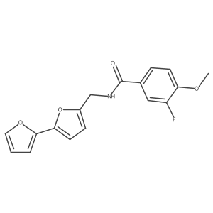 N-([2,2'-bifuran]-5-ylmethyl)-3-fluoro-4-methoxybenzamide结构式
