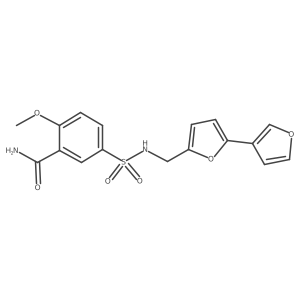 5-(N-([2,3'-bifuran]-5-ylmethyl)sulfamoyl)-2-methoxybenzamide Structure