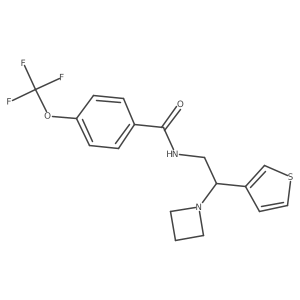 N-(2-(azetidin-1-yl)-2-(thiophen-3-yl)ethyl)-4-(trifluoromethoxy)benzamide结构式