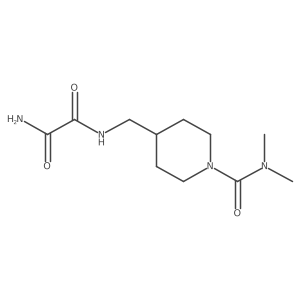 N1-((1-(dimethylcarbamoyl)piperidin-4-yl)methyl)oxalamide结构式