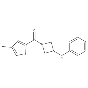 (4-Methylthiophen-2-yl)(3-(pyrimidin-2-ylamino)azetidin-1-yl)methanone结构式