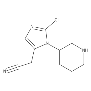 2-[2-Chloro-1-(piperidin-3-yl)-1H-imidazol-5-yl]acetonitrile结构式