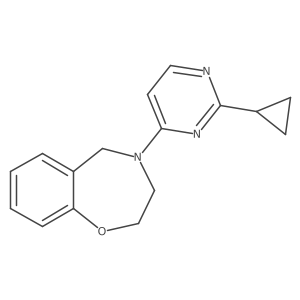 4-(2-Cyclopropylpyrimidin-4-yl)-2,3,4,5-tetrahydrobenzo[f][1,4]oxazepine结构式