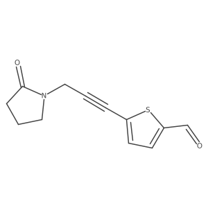 5-[3-(2-Oxopyrrolidin-1-yl)prop-1-yn-1-yl]thiophene-2-carbaldehyde结构式
