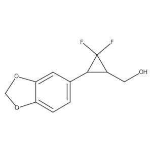 [3-(2H-1,3-benzodioxol-5-yl)-2,2-difluorocyclopropyl]methanol Structure