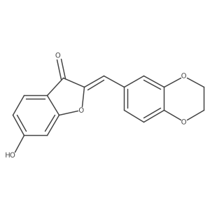 (2Z)-2-(2,3-dihydro-1,4-benzodioxin-6-ylmethylidene)-6-hydroxy-1-benzofuran-3(2H)-one结构式