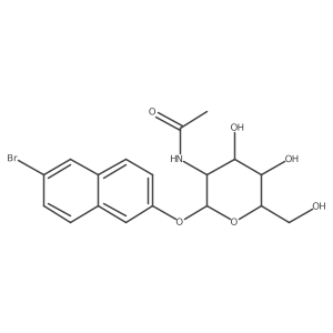 6-Bromo-2-naphthyl-2-acetamido-2-deoxy-beta-D-glucopyranoside结构式