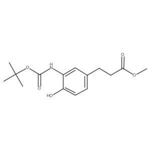 Methyl 3-(3-{[(tert-butoxy)carbonyl]amino}-4-hydroxyphenyl)propanoate Structure