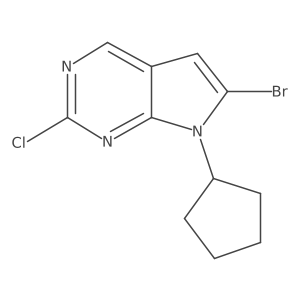 6-Bromo-2-chloro-7-cyclopentyl-7H-pyrrolo[2,3-d]pyrimidine Structure