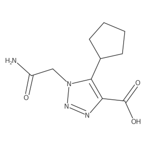 1-(carbamoylmethyl)-5-cyclopentyl-1H-1,2,3-triazole-4-carboxylic acid Structure