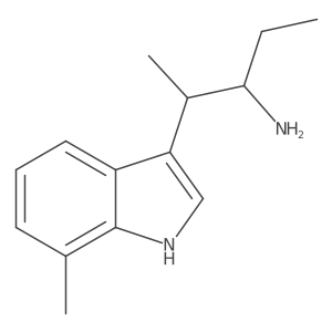 2-(7-methyl-1H-indol-3-yl)pentan-3-amine结构式