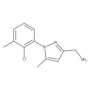 [1-(2-chloro-3-methylphenyl)-5-methyl-1H-pyrazol-3-yl]methanamine结构式