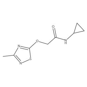 N-cyclopropyl-2-[(3-methyl-1,2,4-thiadiazol-5-yl)oxy]acetamide结构式