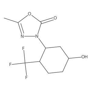 3-[5-Hydroxy-2-(trifluoromethyl)cyclohexyl]-5-methyl-2,3-dihydro-1,3,4-oxadiazol-2-one Structure