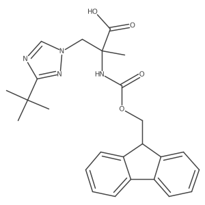 3-(3-tert-butyl-1H-1,2,4-triazol-1-yl)-2-({[(9H-fluoren-9-yl)methoxy]carbonyl}amino)-2-methylpropanoic acid Structure