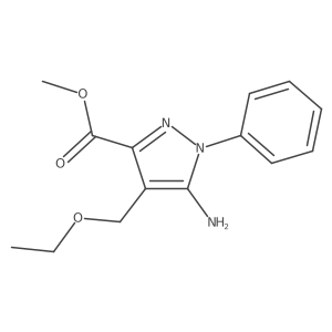 methyl 5-amino-4-(ethoxymethyl)-1-phenyl-1H-pyrazole-3-carboxylate结构式