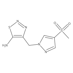 4-[(4-methanesulfonyl-1H-pyrazol-1-yl)methyl]-1,2,3-thiadiazol-5-amine Structure
