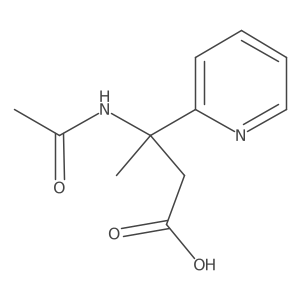 3-Acetamido-3-(pyridin-2-yl)butanoic acid Structure
