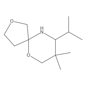 8,8-Dimethyl-9-(propan-2-yl)-2,6-dioxa-10-azaspiro[4.5]decane结构式