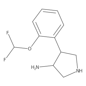 4-[2-(Difluoromethoxy)phenyl]pyrrolidin-3-amine结构式