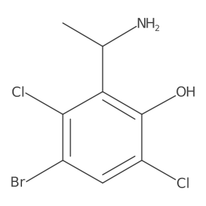 2-(1-Aminoethyl)-4-bromo-3,6-dichlorophenol Structure