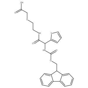 2-({2-[2-({[(9H-fluoren-9-yl)methoxy]carbonyl}amino)-2-(thiophen-2-yl)acetamido]ethyl}sulfanyl)acetic acid Structure