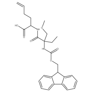 2-[2-({[(9H-fluoren-9-yl)methoxy]carbonyl}amino)-2-(methoxymethyl)butanamido]hex-5-enoic acid结构式