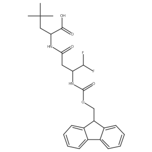 2-[3-({[(9H-fluoren-9-yl)methoxy]carbonyl}amino)-4,4-difluorobutanamido]-4,4-dimethylpentanoic acid Structure