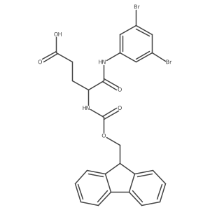 4-[(3,5-dibromophenyl)carbamoyl]-4-({[(9H-fluoren-9-yl)methoxy]carbonyl}amino)butanoic acid结构式