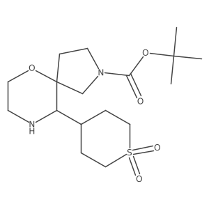 Tert-butyl 10-(1,1-dioxo-1lambda6-thian-4-yl)-6-oxa-2,9-diazaspiro[4.5]decane-2-carboxylate Structure