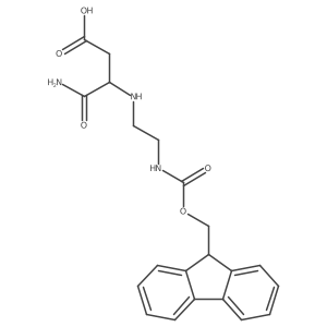 3-carbamoyl-3-{[2-({[(9H-fluoren-9-yl)methoxy]carbonyl}amino)ethyl]amino}propanoic acid Structure