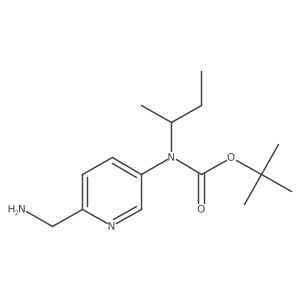 tert-butyl N-[6-(aminomethyl)pyridin-3-yl]-N-(butan-2-yl)carbamate Structure