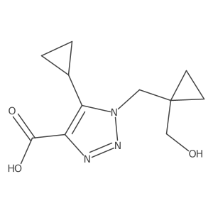 5-cyclopropyl-1-{[1-(hydroxymethyl)cyclopropyl]methyl}-1H-1,2,3-triazole-4-carboxylic acid Structure