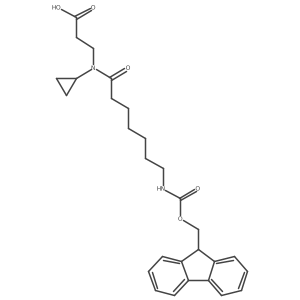 3-[N-cyclopropyl-7-({[(9H-fluoren-9-yl)methoxy]carbonyl}amino)heptanamido]propanoic acid结构式