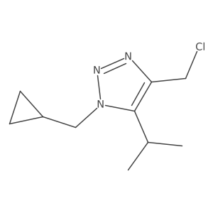 4-(chloromethyl)-1-(cyclopropylmethyl)-5-(propan-2-yl)-1H-1,2,3-triazole Structure